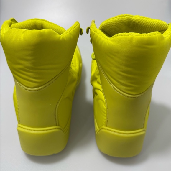 Bottega Veneta Puddle Bomber Lace Up Sneakers Boots Kiwi Yellow Men’s 43/US 10 main image 4